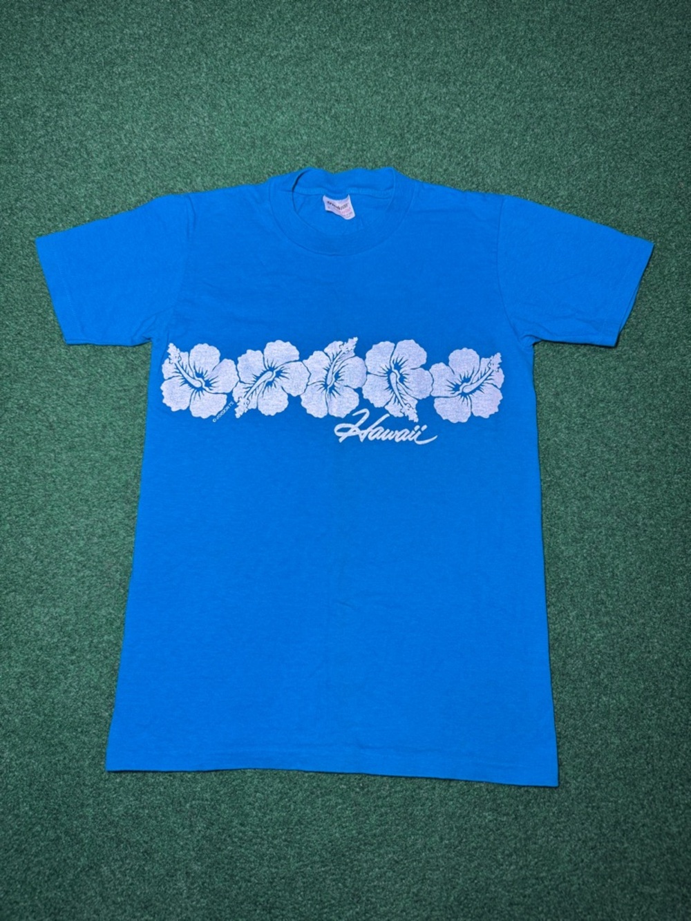 Hawaiin Floral Print Hawaii Stedman 80s 90s Small 17x26 Retro Beach T Shirt